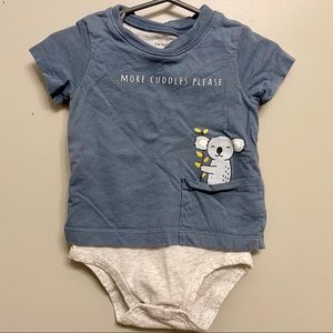 Boys 12mo tee-onesie 👶🏼🐨